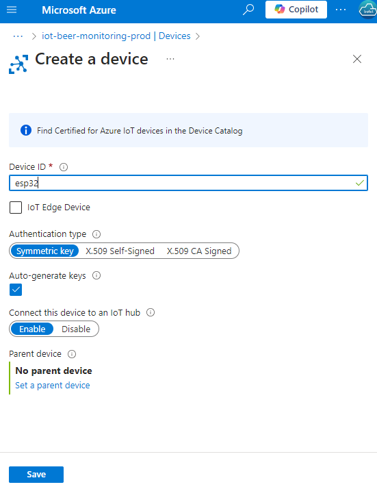 IoT New Device Id
